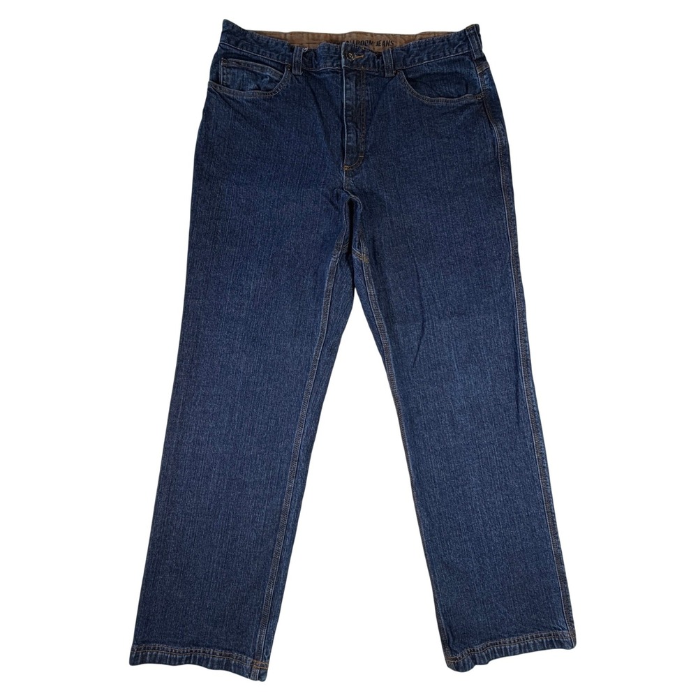 Duluth Trading Co Flex Ballroom Jeans Mens 36x32 Dark Wash Straight Leg Denim